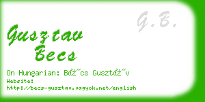 gusztav becs business card